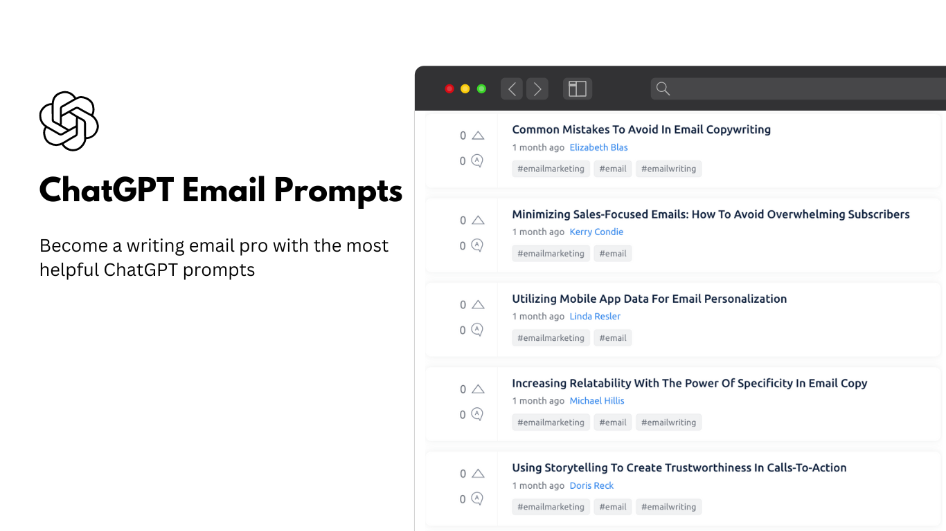 Become A Writing Email Pro With The Most Helpful ChatGPT Prompts